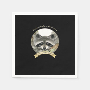 Peekabo Racoon Napkin