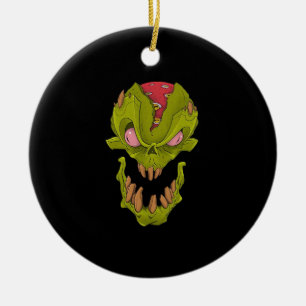 Peekabo Skull Ceramic Ornament