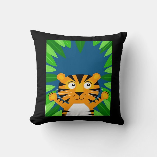 Peekabo Tiger Cushion (Front)