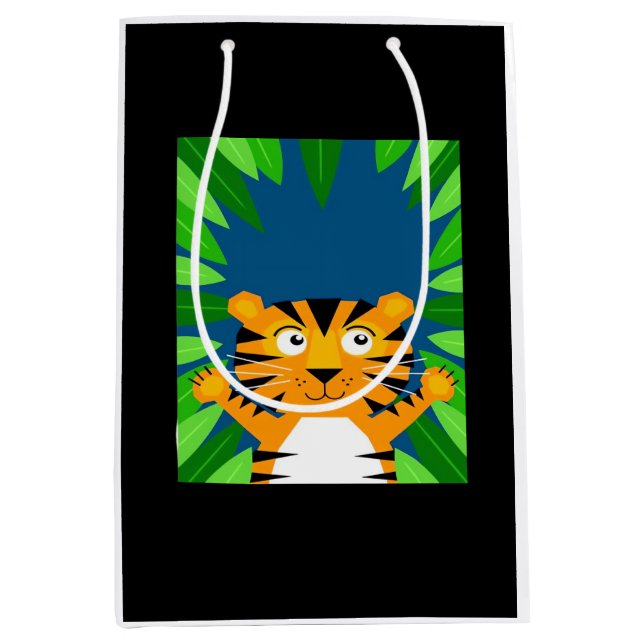 Peekabo Tiger Medium Gift Bag (Front)