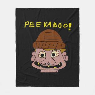 Peekabo Weird Man Fleece Blanket