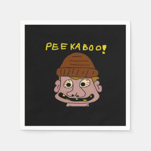 Peekabo Weird Man Napkin