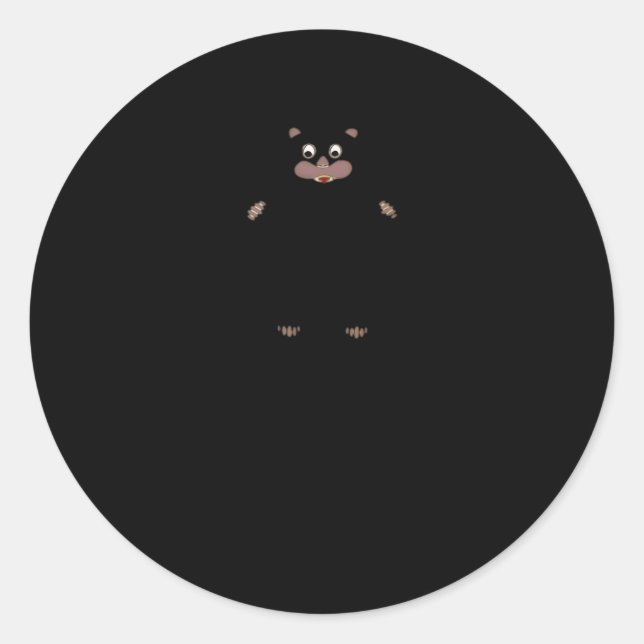 Peekabo (White) Classic Round Sticker (Front)