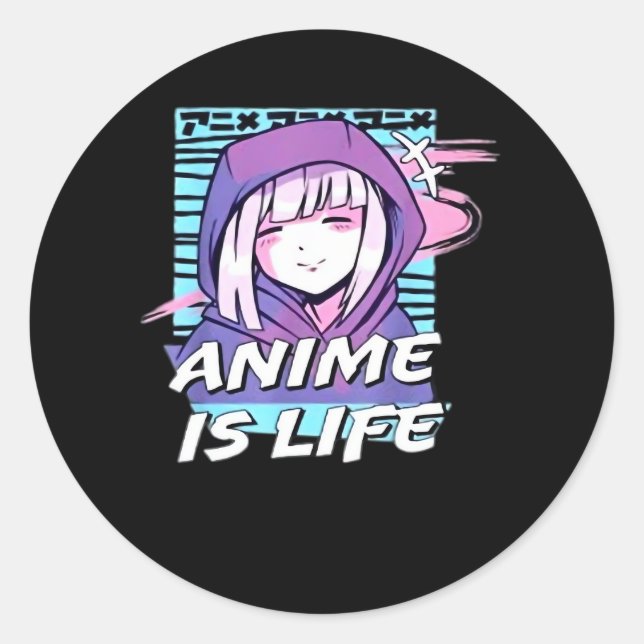 Peekaboo Anime Funny Classic Round Sticker (Front)