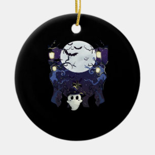 Peekaboo Autumn Vibes Ceramic Ornament