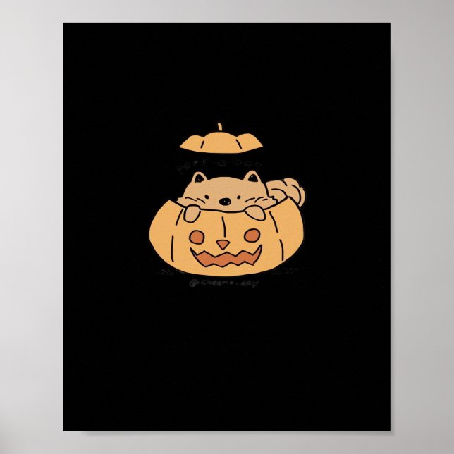 Peekaboo Autumn Vibes Poster (Front)