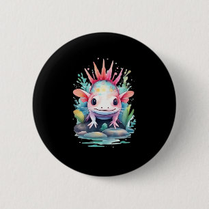 Peekaboo Axolotl 6 Cm Round Badge