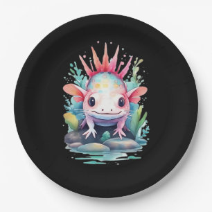 Peekaboo Axolotl Paper Plate