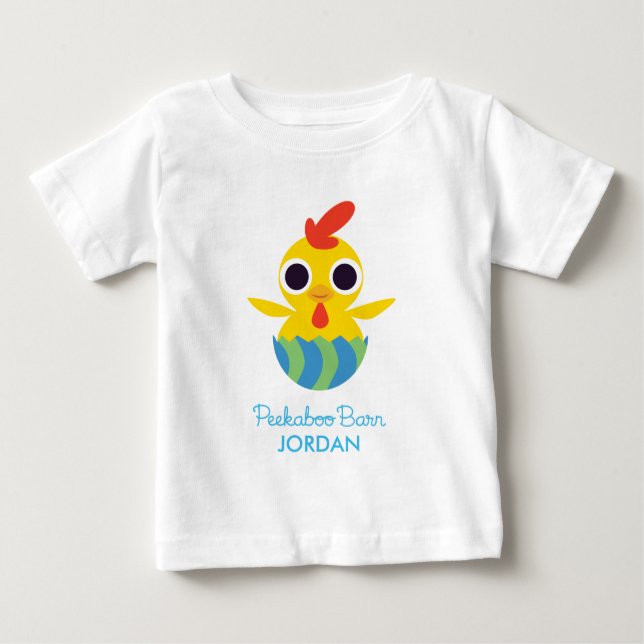 Peekaboo Barn Easter | Bandit the Chick 2 Baby T-Shirt (Front)