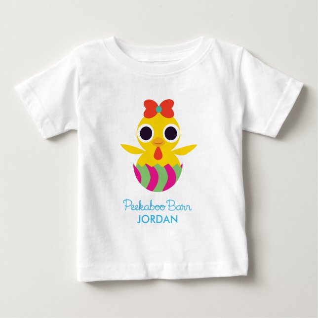 Peekaboo Barn Easter | Bayla the Chick 2 Baby T-Shirt (Front)