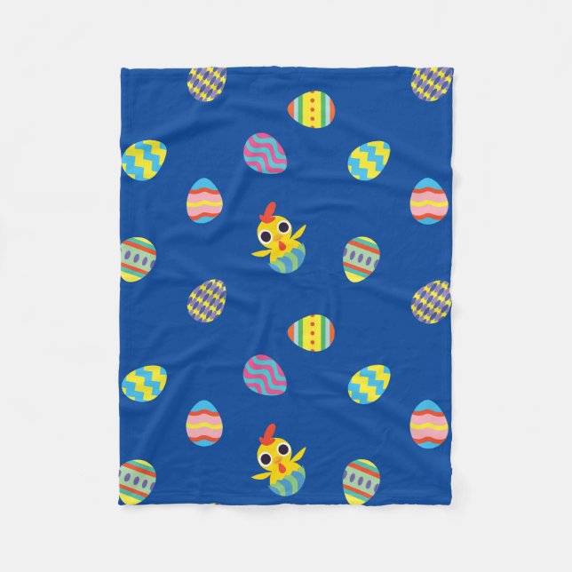 Peekaboo Barn Easter | Easter Egg Pattern Fleece Blanket (Front)