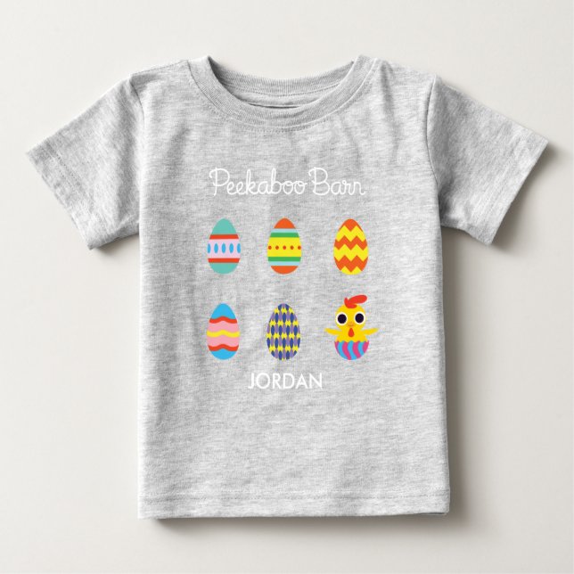 Peekaboo Barn Easter | Easter Eggs Baby T-Shirt (Front)