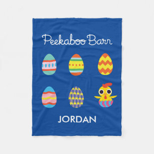 Peekaboo Barn Easter Easter Eggs Fleece Blanket