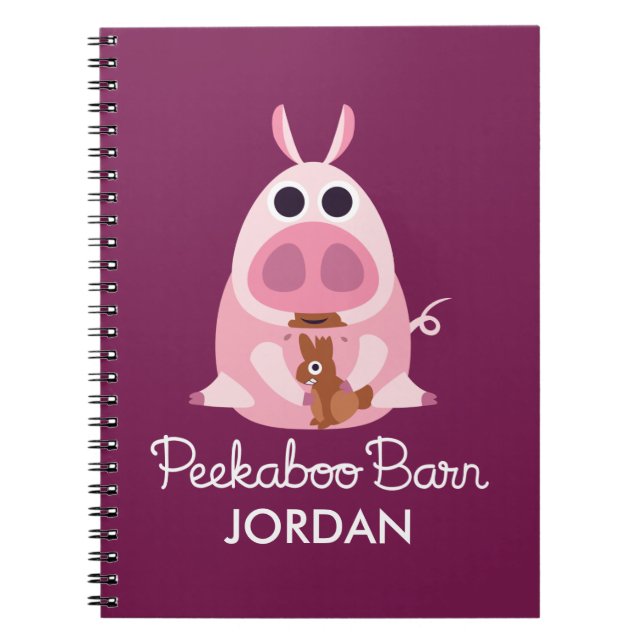 Peekaboo Barn Easter | Leary the Pig Notebook (Front)