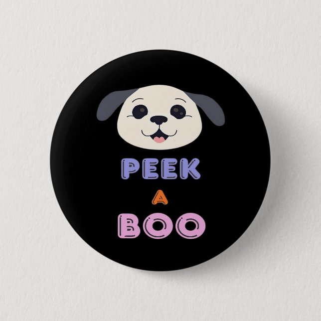 Peekaboo Basic Design 6 Cm Round Badge (Front)