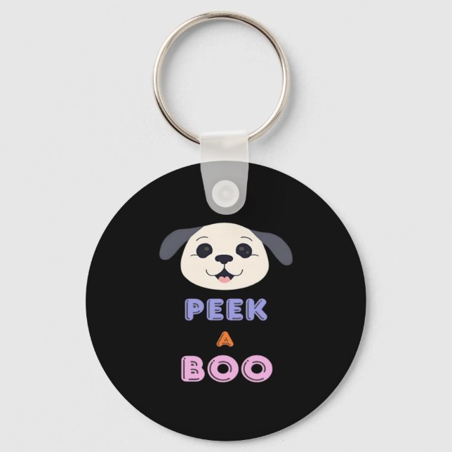 Peekaboo Basic Design Key Ring (Front)