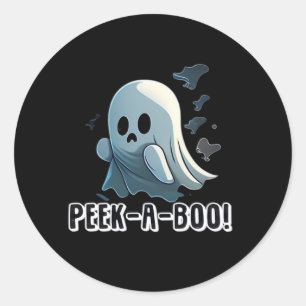 Peekaboo Basic Slogan Classic Round Sticker
