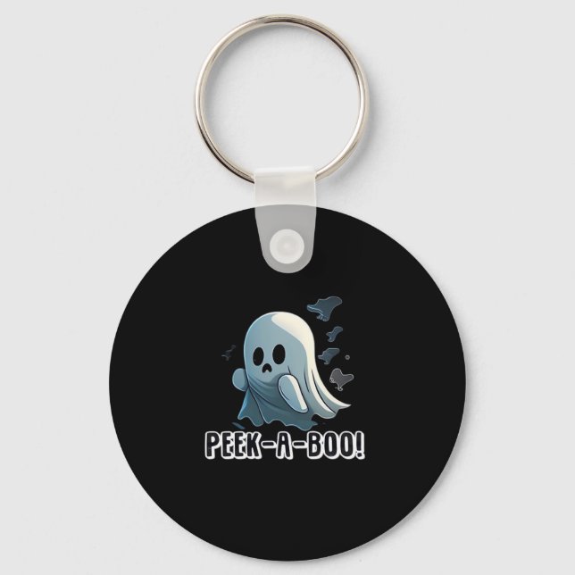 Peekaboo Basic Slogan Key Ring (Front)