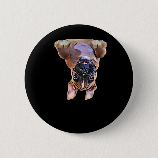 Peekaboo Boxer 6 Cm Round Badge (Front)