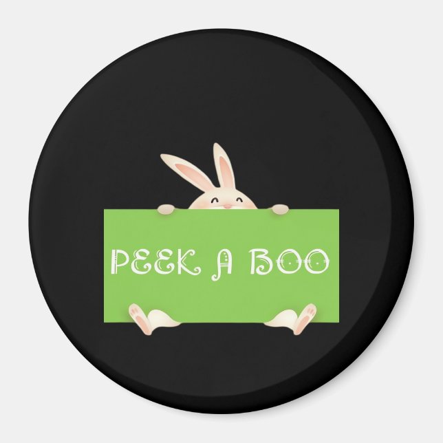 Peekaboo Bunny Magnet (Front)