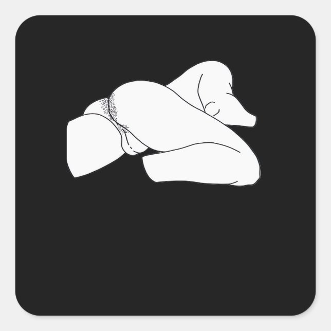 Peekaboo Classic Funny Square Sticker (Front)