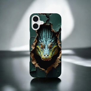 Peekaboo Crocodile iPhone 16 Plus Case