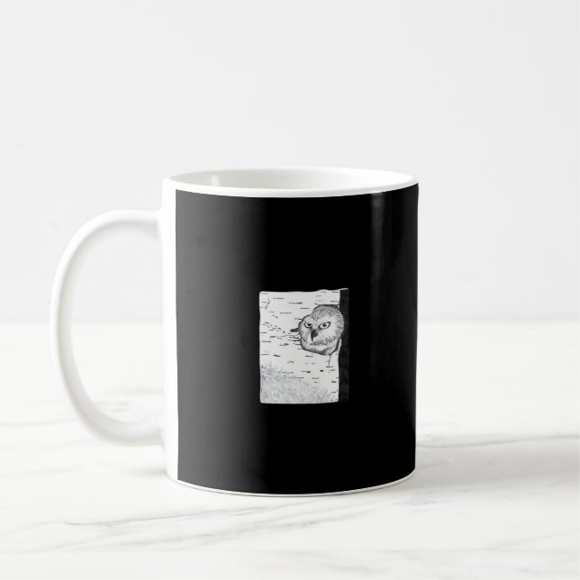 Peekaboo Cute Basic Coffee Mug (Left)