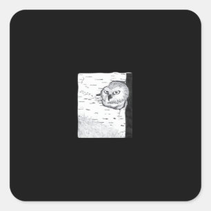 Peekaboo Cute Basic Square Sticker