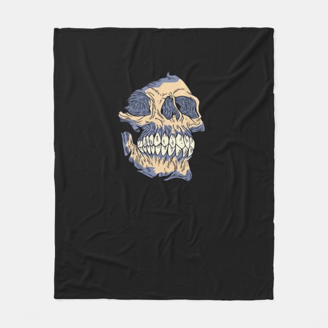 Peekaboo Death Skull Fleece Blanket (Front)