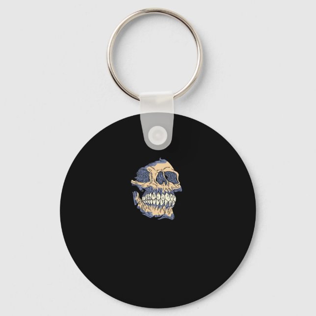 Peekaboo Death Skull Key Ring (Front)