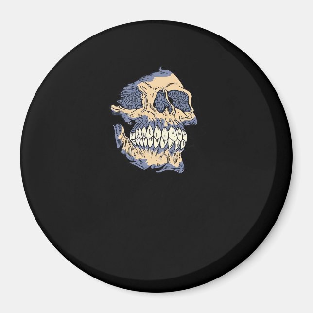 Peekaboo Death Skull Magnet (Front)