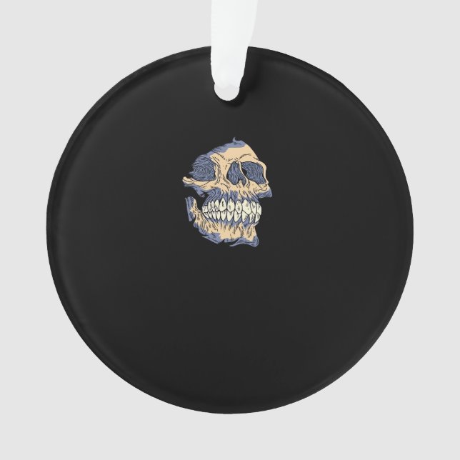 Peekaboo Death Skull Ornament (Front)