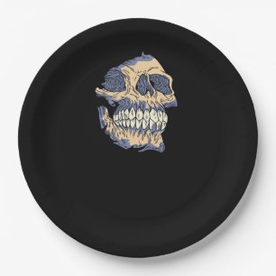 Peekaboo Death Skull Paper Plate