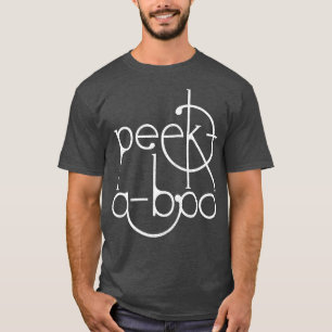 PeekABoo Distressed Style Typography List Design T-Shirt