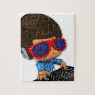 Peekaboo DJ afro Jigsaw Puzzle