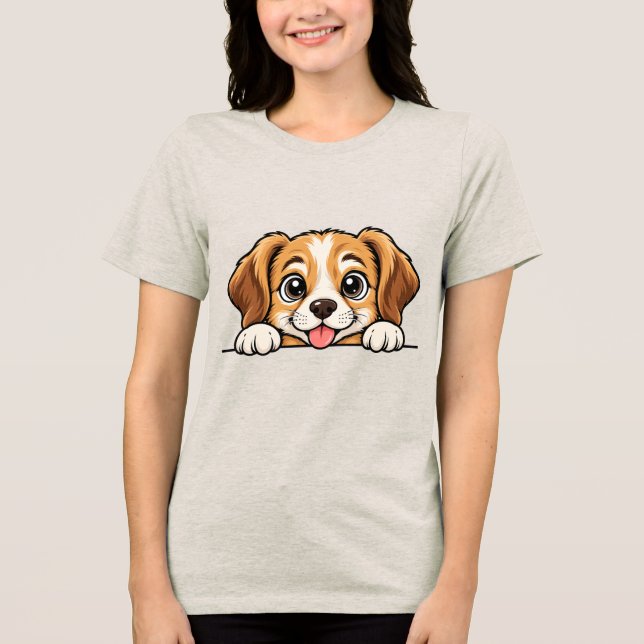Peekaboo Dog Tri-Blend Shirt (Front)