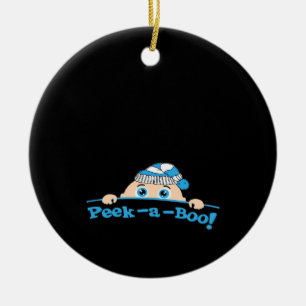 Peekaboo Fitted Ceramic Ornament