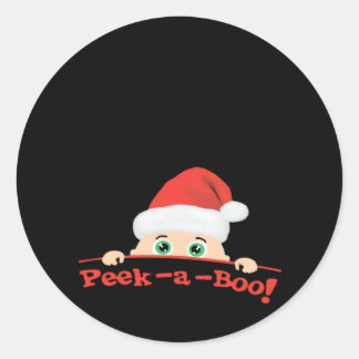Peekaboo  Fitted Classic Round Sticker