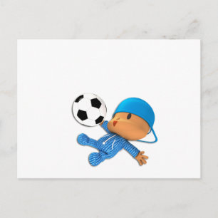 Peekaboo football postcard