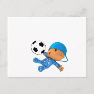 Peekaboo football postcard