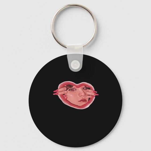 Peekaboo For Halloween Design Key Ring (Front)