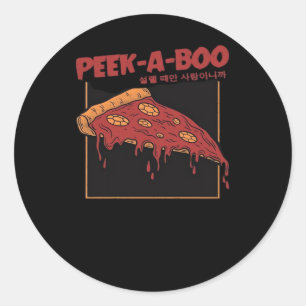 Peekaboo Funny Quote Classic Round Sticker