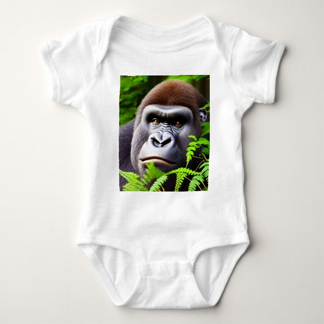 Peekaboo Gorilla, Baby Bosysuit Baby Bodysuit (Front)