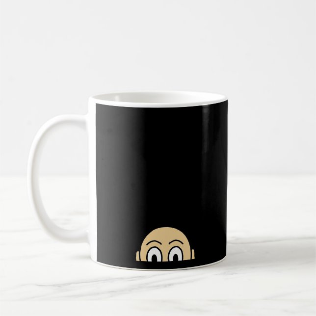 Peekaboo Graphic Basic Quote Coffee Mug (Left)