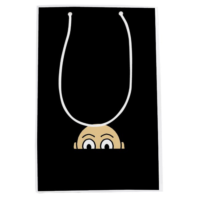 Peekaboo Graphic Basic Quote Medium Gift Bag (Front)