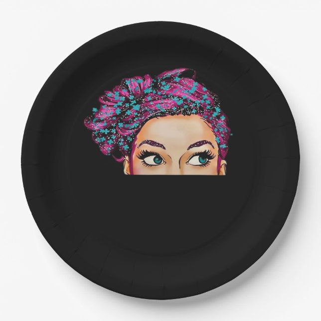Peekaboo Halloween Design Paper Plate (Front)