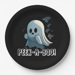 Peekaboo Halloween Edition Paper Plate