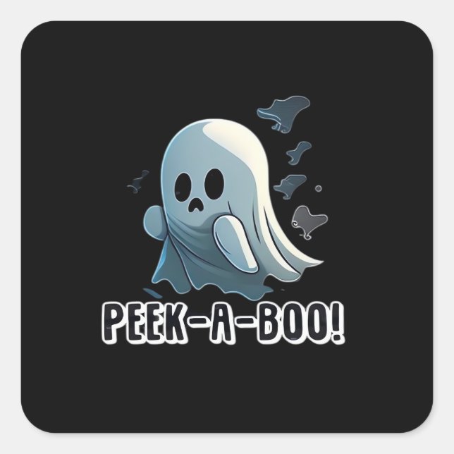 Peekaboo Halloween Edition Square Sticker (Front)