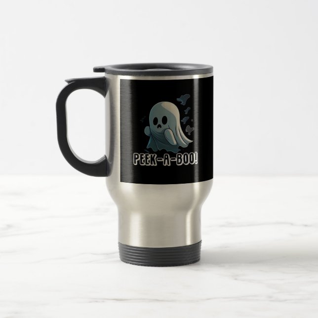 Peekaboo Halloween Edition Travel Mug (Left)