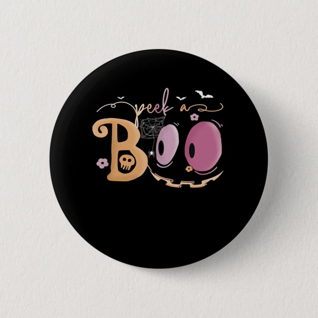 Peekaboo Halloween Essential Sloth 6 Cm Round Badge (Front)